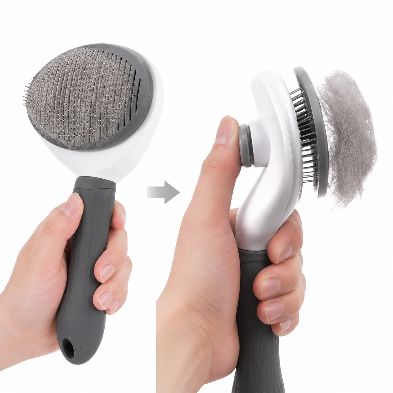 Brosse Auto-Nettoyante Anti-Poils pour Chien et Chat